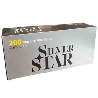 Цигаркові гільзи з вугільним фільтром Silver Star King Size Tubes Carbon XL 200 шт