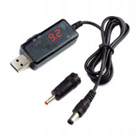 USB-кабель Step-Up 9В/12В ▪ для электрических машинок и устройств ▪ с дисплеем