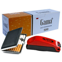 Набір для набивки сигарет Gurman ▪ машинка Dedo + гільзи Gama 500 шт + портсигар