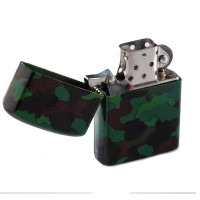 Бензиновая зажигалка Хаки ▪ металлическая ▪ стиль и надежность